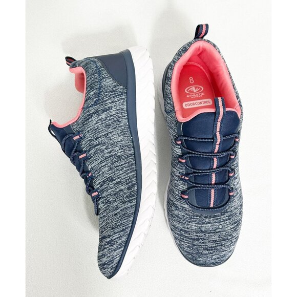 Athletic Works Women’s Bungee Slip On Sneaker in Navy - Sz 8 - Picture 1 of 7